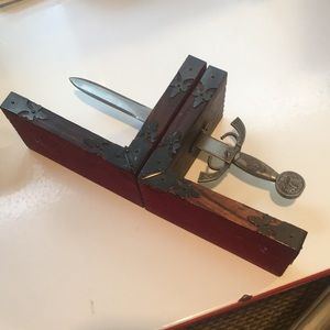 📚Antique Dagger Book Ends